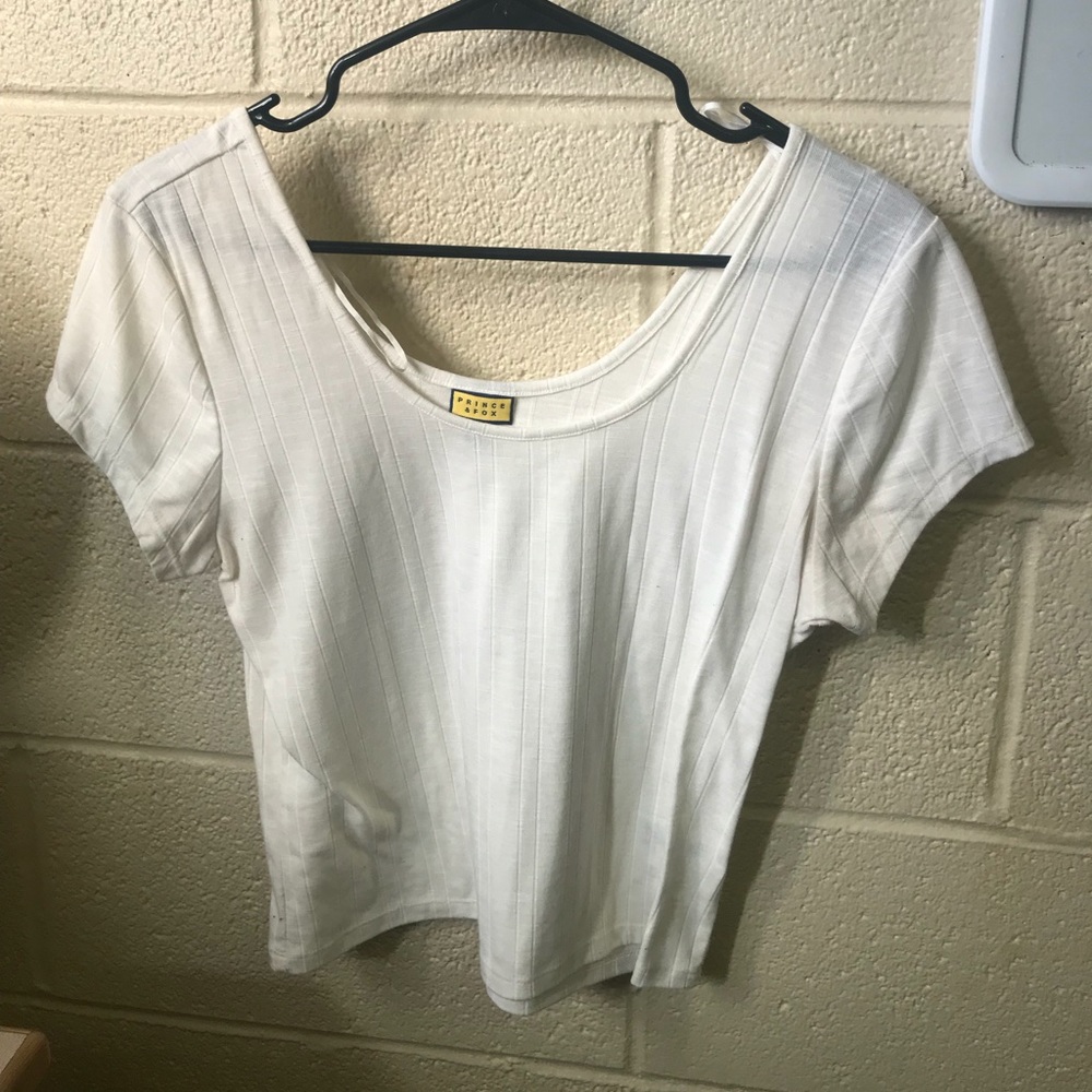 Cream tight croptop